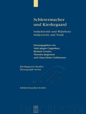 cover image of Schleiermacher und Kierkegaard